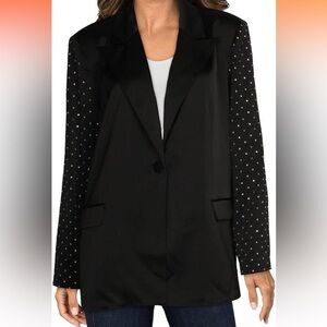 Danielle Bernstein - Black Rhinestone-Studded Blazer (small)
